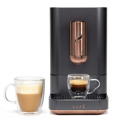 GE CAFÉ™ Affetto Automatic Espresso Machine Matte Black with copper accents