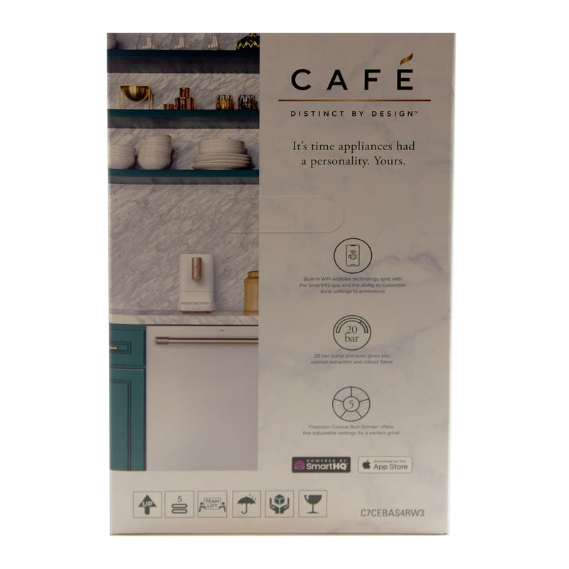 Load image into Gallery viewer, GE CAFÉ™ Affetto Automatic Espresso Machine Matte White w/ copper accents
