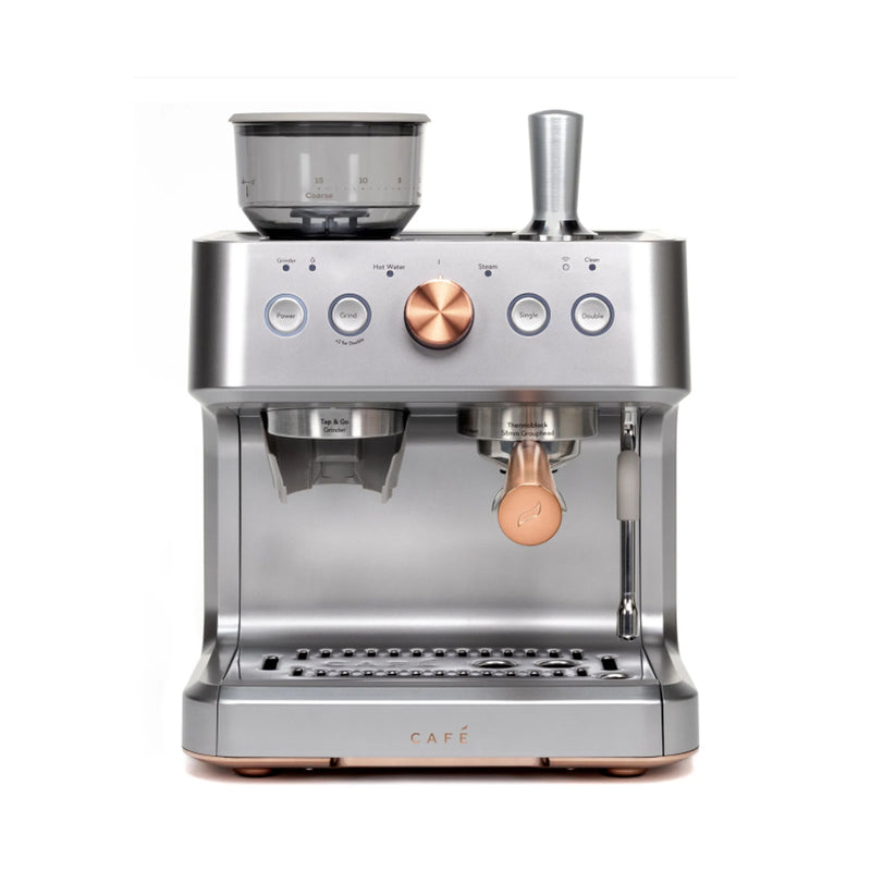 Load image into Gallery viewer, Café™ BELLISSIMO Semi Automatic Espresso Machine + Frother steel silver

