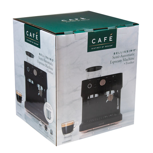 Café™ BELLISSIMO Semi Automatic Espresso Machine + Frother Matte Blac