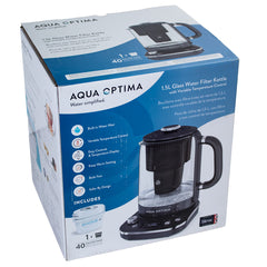 AQUA OPTIMA KT3000 Glass Water Filter Kettle with Variable Temperature Control