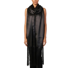 Women's Black Summer Scarf , Handkerchief - 100 %  Polyester