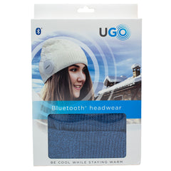 UGO Beanie - Blue/Light Blue Beanie - with Bluetooth Headphones Pre-Priced $39.99