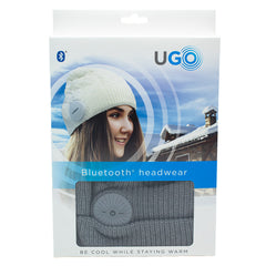 UGO Beanie - Light Grey Beanie - with Bluetooth Headphones