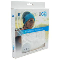 UGO Beanie - White Beanie - with Bluetooth Headphones