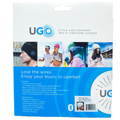 UGO Beanie - White Beanie - with Bluetooth Headphones