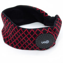 UGO Beanie - Red Black Head Band - with Bluetooth Headphones - Pre-Priced $39.99
