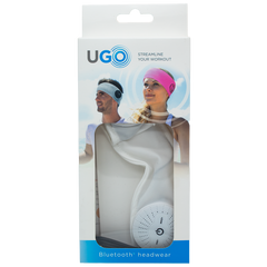 UGO Beanie - White Head Bands - with Bluetooth Headphones