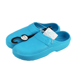 EVA CLOG HEEL AQUA COLOR BLUE ASST. SIZEs - SMALL 6/7 ( UPC # 1922343650324), Medium 7/8 (UPC # 1922343650331), LARGE 8/9 ( UPC # 1922343650348), X-LARGE 10/11 ( UPC # 1922343650355)