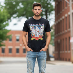 VOODOO ROCK WORLD TOUR BLACK SHORT SLEEVE T-SHIRT MENS ASSORTED SIZES -  SMALL ( UPC # 1922345250256) 2 pcs, MEDIUM (1922345250263) 4 pcs , LARGE ( 1922345250270) 4 pcs , XL ( UPC # 1922345250287) 2 pcs