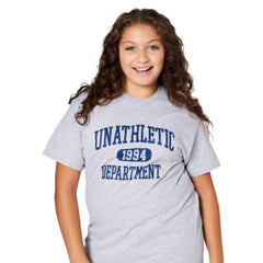 Brisco Brands Unathletic Department 1994 Sports Grey Unisex Tee Shirt  Assorted Sizes 2 Small UPC # 1922348450806 - 4 Medium UPC # 1922348450813 - 4 Large UPC # 1922348450820 -2 XL UPC # 1922348450837