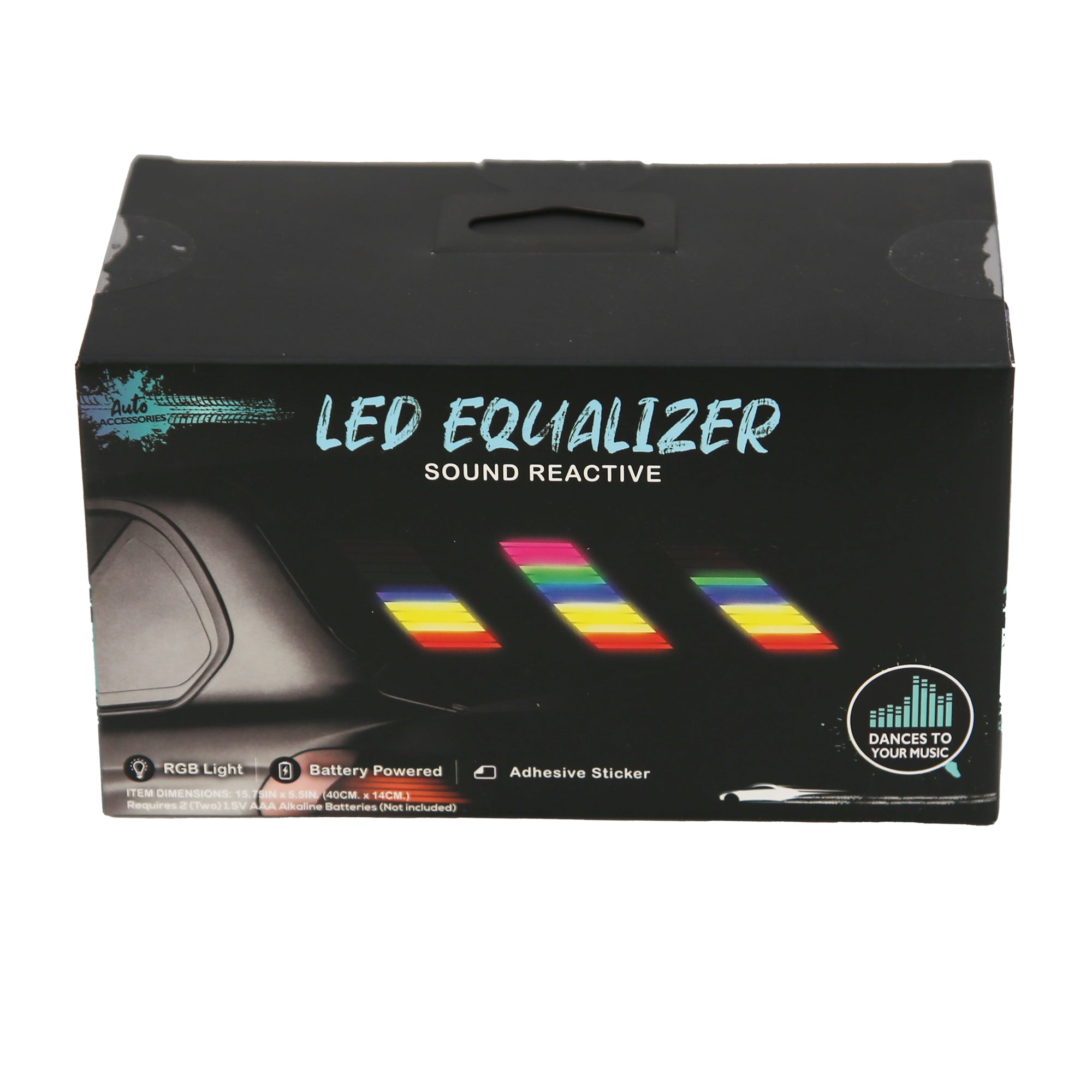 LED EQUALIZER BAR SOUND REACTIVE, RGB LIGHTS, ADHESIVE STICKER ,ADJUST ...