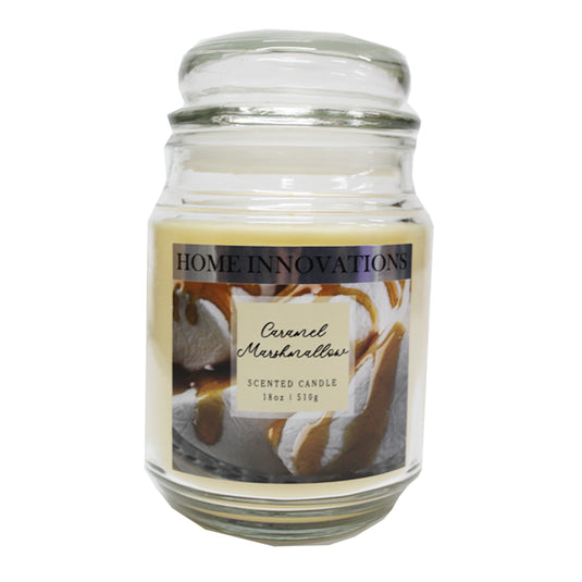 Home Innovations 18oz Jar Candle - Caramel Mashmallow