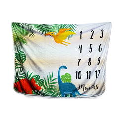 NOVO Baby Baby Monthly Milestone Blanket- Dinosaur (Repack Box)