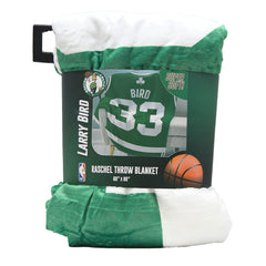 Sleep Squad Boston Celtics Larry Bird 60" x 80" Raschel Throw Blanket