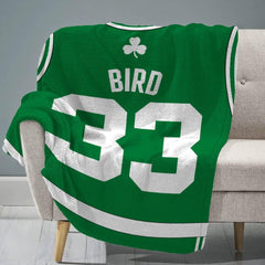 Sleep Squad Boston Celtics Larry Bird 60" x 80" Raschel Throw Blanket