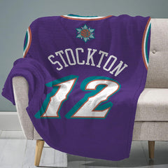 Sleep Squad Utah Jazz John Stockton 60" x 80" Raschel Throw Blanket