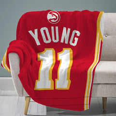 Sleep Squad Atlanta Hawks Trae Young 60" x 80" Raschel Throw Blanket