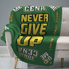 Sleep Squad WWE John Cena 60" x 80" Raschel Throw Blanket