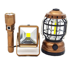 3 Pc Retro Lantern Flashlight & Multi Function Light