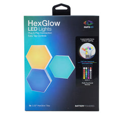 AURA LED HEXGLOW 3-PACK BATTERY OPERATED