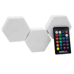 AURA LED HEXGLOW 3-PACK BATTERY OPERATED