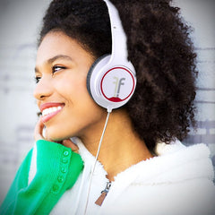 Flips Audio High Definition Speaker Headphones (White) - Fac