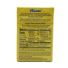 Ricola SF LEMON 17CT BOX 6X20 - Exp.12/25