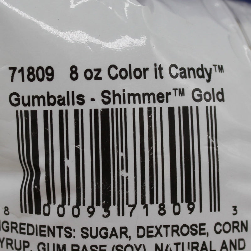 Load image into Gallery viewer, Color It Candy Gumballs - 8 oz. Bag - Shimmer Gold - Exp. 08/25
