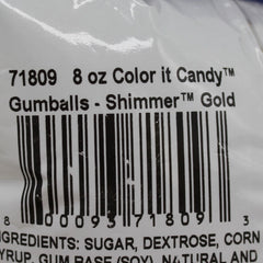 Color It Candy Gumballs - 8 oz. Bag - Shimmer Gold - Exp. 08/25