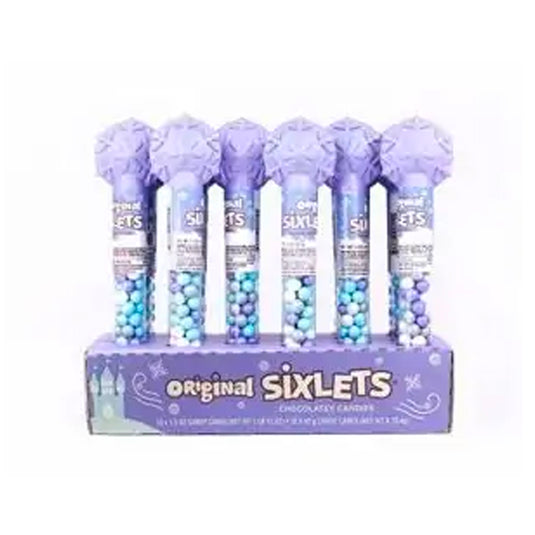 Original Sixlets Chocolatey Candies 1.5 oz Princess Mixed Cane Coded 1253T3