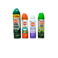 OFF Mixed PDQ 40Ct Display - OFF! 12 - 5oz Aerosol OFF! Clean Feel Insect Repellant UPC 0-46500-03762-7 / 8 - 4oz Aerosol OFF! Family Care Insect Repellent  UPC  0-46500-22154-5 / 8 - 4oz Aerosol OFF! Deep woods Insect Repellent UPC 0-46500-71764-2 /