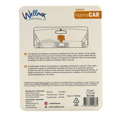 Wellnax Leaf Car Refresher Lemon 24/4 - Exp. 05/28 -Priced By Pc Sold By 24ct Display