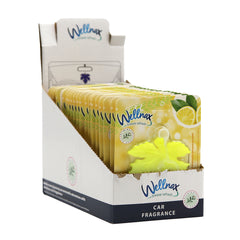 Wellnax Leaf Car Refresher Lemon 24/4 - Exp. 05/28 -Priced By Pc Sold By 24ct Display