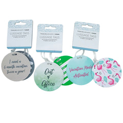 Travel Smart By Conair Luggage Tags Set Of 2 Assorted Colors -  4pcs Out of Office Cactus , 4 pcs Vacation Mode Activated, Flamingo, 4 Pcs I need a 6 month Vacation Twice A Year! Grey Cheetah Print