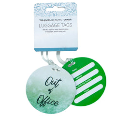 Travel Smart By Conair Luggage Tags Set Of 2 Assorted Colors -  4pcs Out of Office Cactus , 4 pcs Vacation Mode Activated, Flamingo, 4 Pcs I need a 6 month Vacation Twice A Year! Grey Cheetah Print