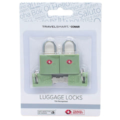 2-PK PADLOCKS AST BLK/GRN