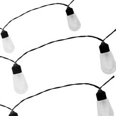 Home Innovations 10 Count Solar LED String Clear Lights - Dark Green Wire