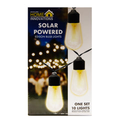Home Innovations 10 Count Solar LED String Amber Lights - Dark Green Wire