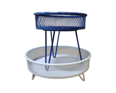 Metal Riser Plant Stand - Assorted Colors - White and Blue