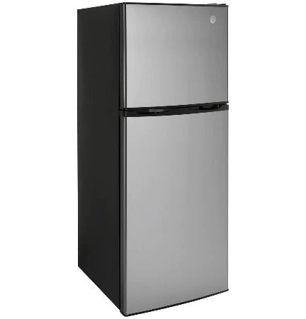 Load image into Gallery viewer, GE 9.8 Cu. Ft. 12 Volt Dc Power Top-Freezer Refrigerator GPV10FSNSB
