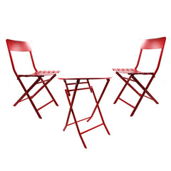 Bistro Set 3 pcs - Table, 2 Chairs Red