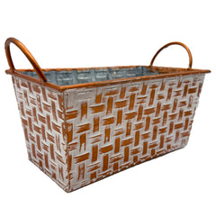 White and Copper Basket