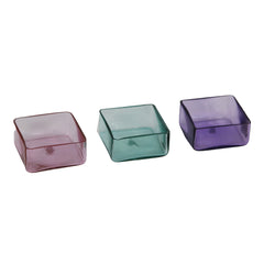 Square Glass Incense Holder Assorted Colors - 12pcs Purple UPC # 192343002338 - 12pcs Pink UPC # 1922343002314 - 12pcs Blue UPC # 1922343002345 - Pre Priced $4