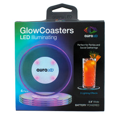 Aura LED Coasters 4pk