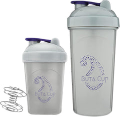 Buta Cup Protein Shaker Bottle 8 Pk- Multiple Colors - Includes 4 Large 28oz Bottles, 4 Small 20oz Bottles, 1 Electric Mixer , Damaged Box Grade B