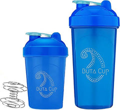 Buta Cup Protein Shaker Bottle 8 Pk- Multiple Colors - Includes 4 Large 28oz Bottles, 4 Small 20oz Bottles, 1 Electric Mixer , Damaged Box Grade B
