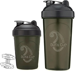 Buta Cup Protein Shaker Bottle 8 Pk- Multiple Colors - Includes 4 Large 28oz Bottles, 4 Small 20oz Bottles, 1 Electric Mixer , Damaged Box Grade B