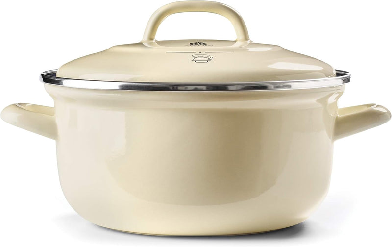Load image into Gallery viewer, BK Carbon Steel 3.5QT Dutch Oven - Cream - Retail
