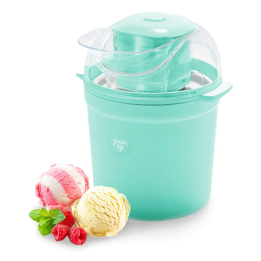 GreenLife 1.5QT Electric Ice Cream, Frozen Yogurt, and Sorbet Maker with Mixing Paddle - Turquoise - Retail